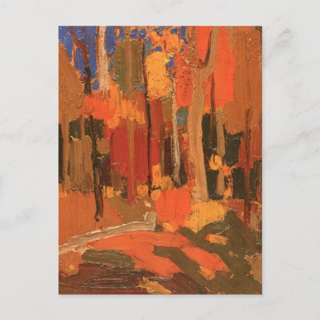 Postal Color de otoño de Tom Thomson (Anverso)
