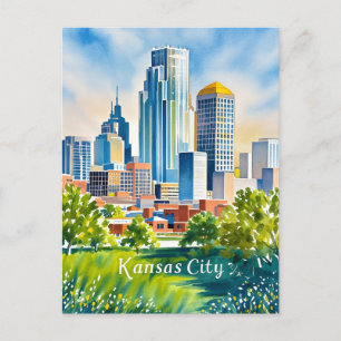 Postal Color del agua de Kansas City