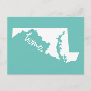 Postal Color del Personalizado de Maryland en casa