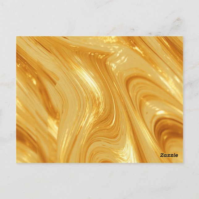 Postal Color dorado, brillo dorado,  (Reverso)