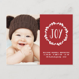 Postal Color EDITABLE del anuncio de nacimiento de vacaci