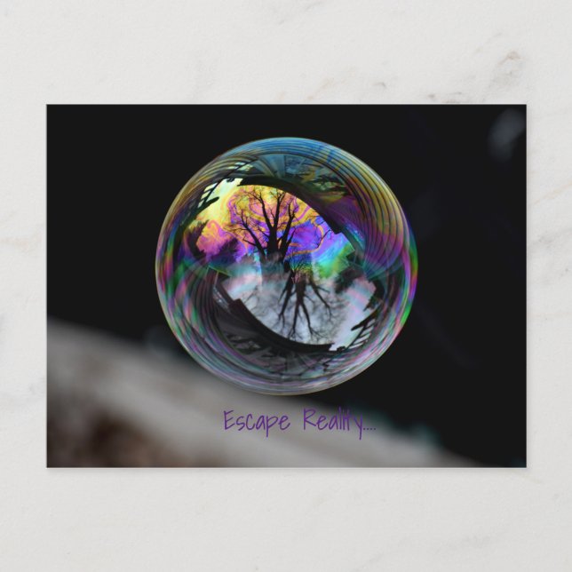 Postal Color frente a burbuja negra/blanca (Anverso)