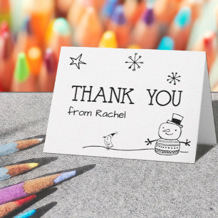 Postal Color It You You You You Snowman Gracias
