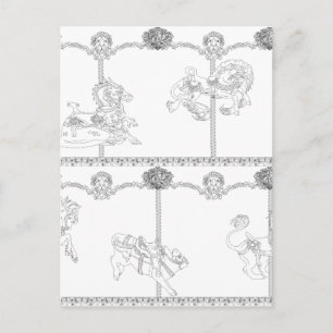 Postal Color Me Carousel