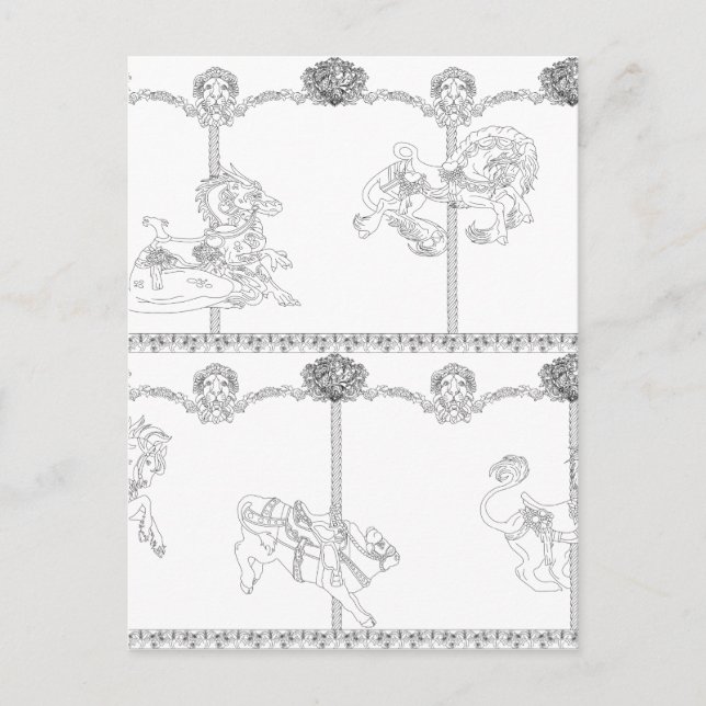 Postal Color Me Carousel (Anverso)