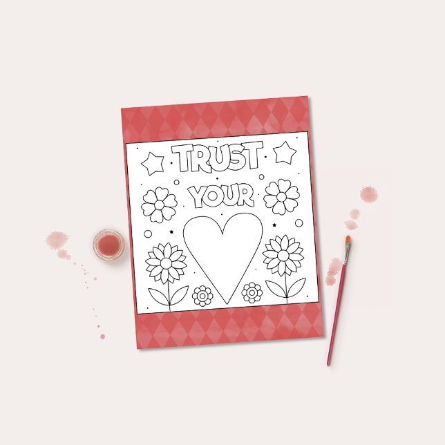 Postal Color Me Trust Your Heart Activity Cards (Subido por el creador)