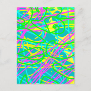 Postal Color Mis sueños Scribble Patrón Artesanía expresi