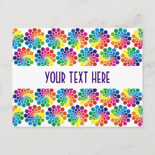 Postal Color Points Circle Pattern + tu backgr. y texto
