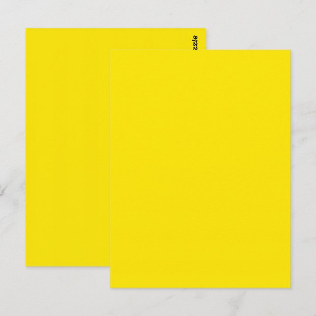 Postal Color sólido amarillo canario (Anverso / Reverso)