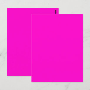 Postal Color Sólido Rosa Brillante
