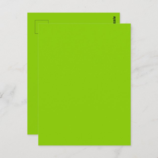 Postal Color sólido verde bronce (Anverso / Reverso)