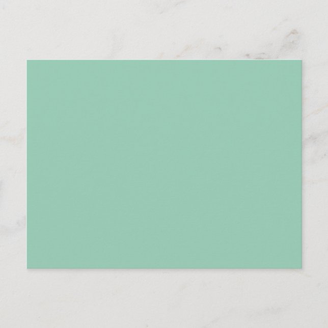 Postal Color sólido verde jade (Anverso)