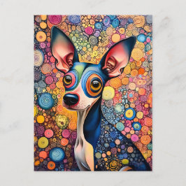 Postal Color Splash Pop-Art Dog Portrait