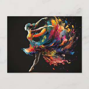 Postal Color surrealista Splash Ballerina