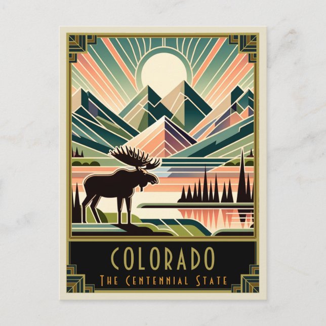 Postal Colorado | Art Deco (Anverso)