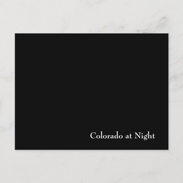 Postal Colorado de noche (Anverso)