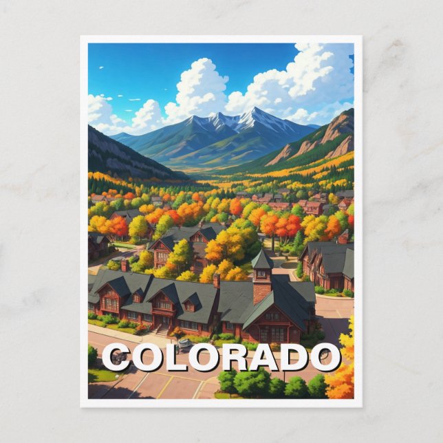 Postal Colorado en otoño (Anverso)