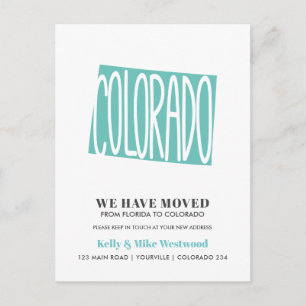 Postal COLORADO Hemos movido la nueva dirección Nueva cas