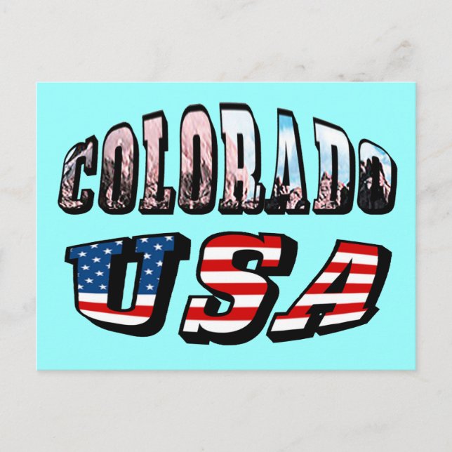 Postal Colorado Picture and USA Text (Anverso)