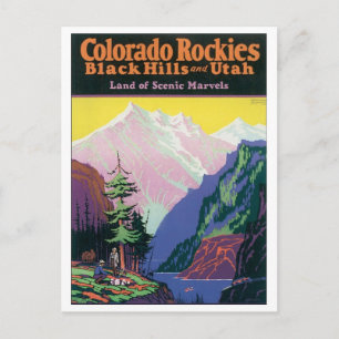 Postal Colorado Rockies Black Hills y Utah