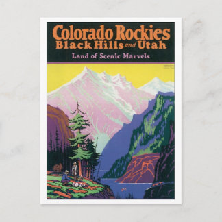 Postal Colorado Rockies Black Hills y Utah