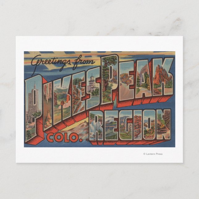 Postal Colorado Springs, Colorado - Pikes Peak (Anverso)
