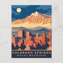 Postal Colorado Springs, Montañas Rocosas, Viajes
