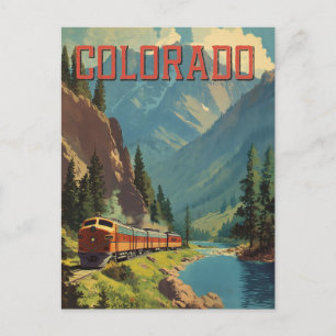 Postal Colorado Vintage Travel Art