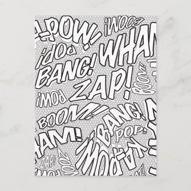 Postal Coloréame Divertido Arte Pop Cómic Retro (Anverso)