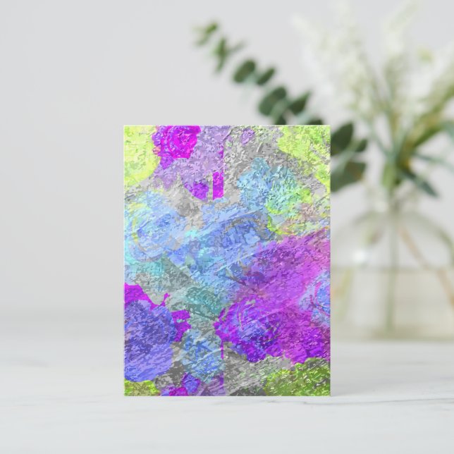 Postal Colores abstractos 2 (Anverso de pie)