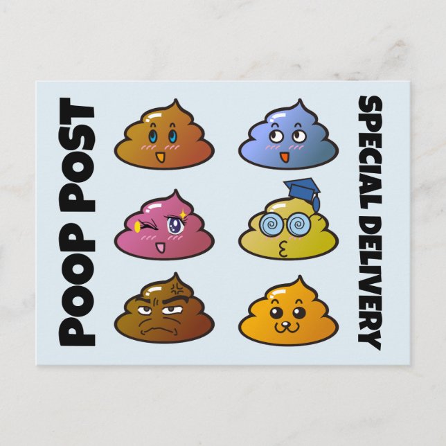 POSTAL COLORES ARCOIRIS DE POPÓ DIVERTIDO   (Anverso)