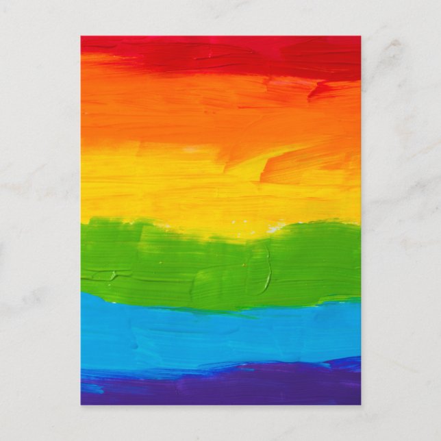 Postal Colores arcoiris LGBT lesbiana gay (Anverso)