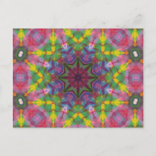 Postal Colores brillantes Paint Mandala