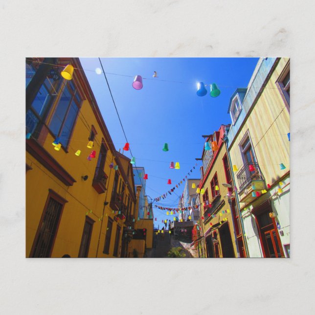 Postal colores callejeros de valparaíso (Anverso)