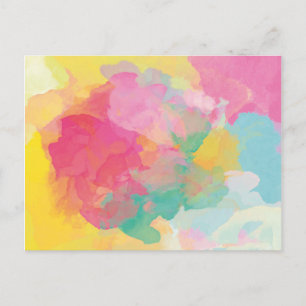 Postal Colores de agua Pastel