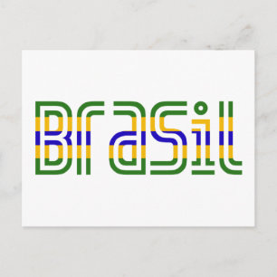 Postal ¡Colores de bandera de Brasil!