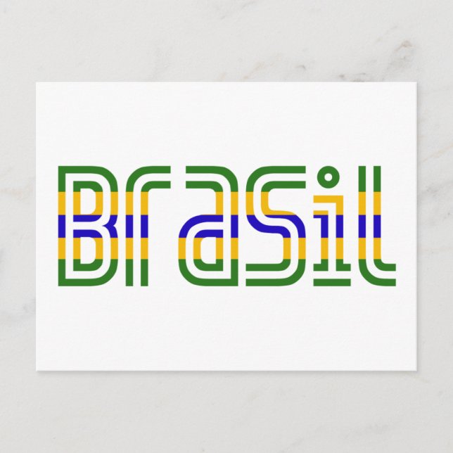 Postal ¡Colores de bandera de Brasil! (Anverso)