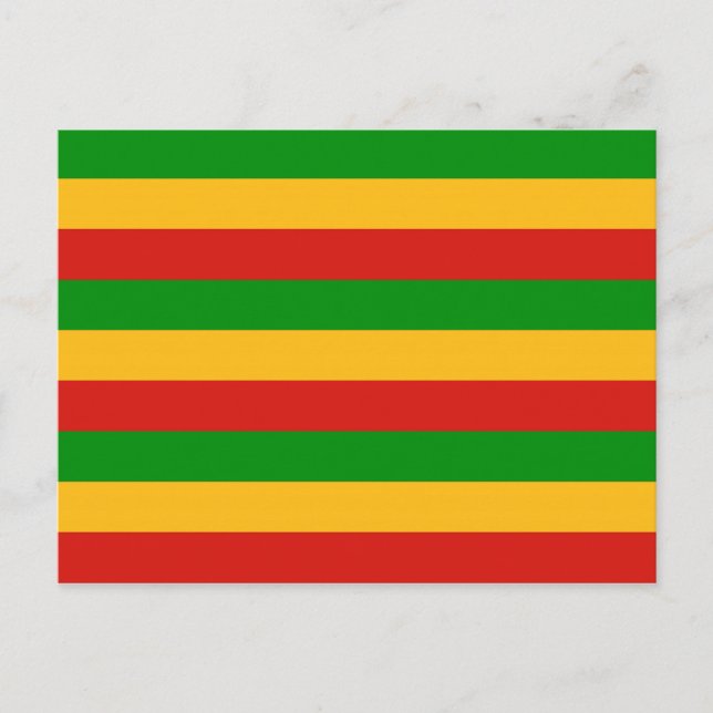 Postal COLORES DE BANDERA RASTAFARI + tus ideas (Anverso)