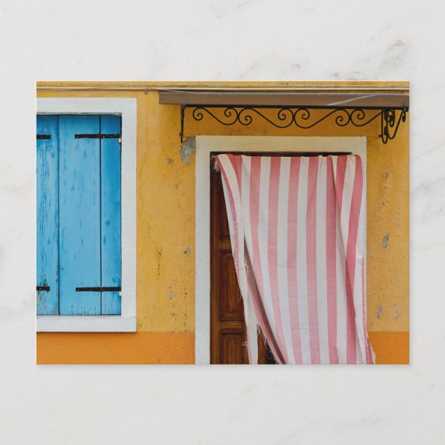 Postal Colores De Burano Italia #1 Postcard (Anverso)