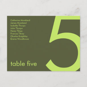 Postal Colores de caramelo y asientos de invitados verdes