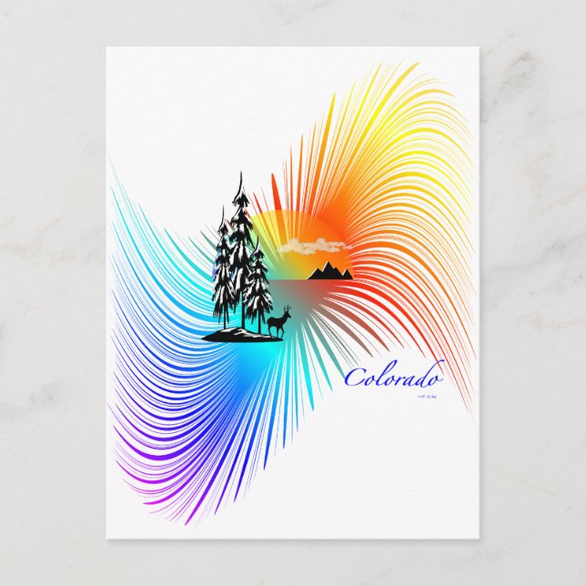 Postal Colores de Colorado (Anverso)