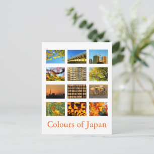 Postal Colores de Japón (amarillo/naranja)