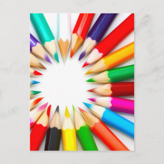 Postal Colores de lápices