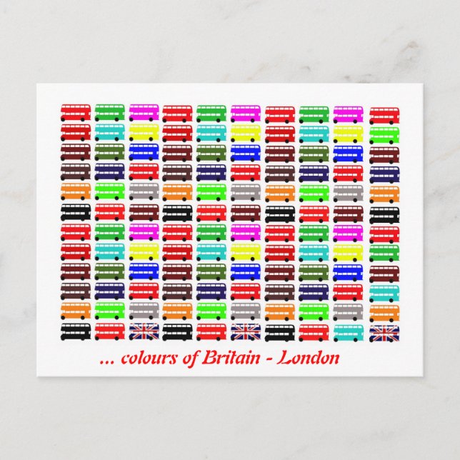 Postal Colores de Londres, Reino Unido (Anverso)