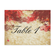 Colores de otoño: Borgoña y número de tabla de la 