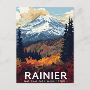 Postal Colores de Otoño en el Parque Nacional Mt Rainier
