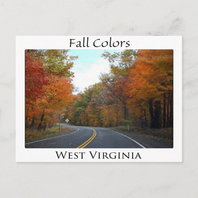 Postal Colores de otoño en Virginia Occidental (Anverso)