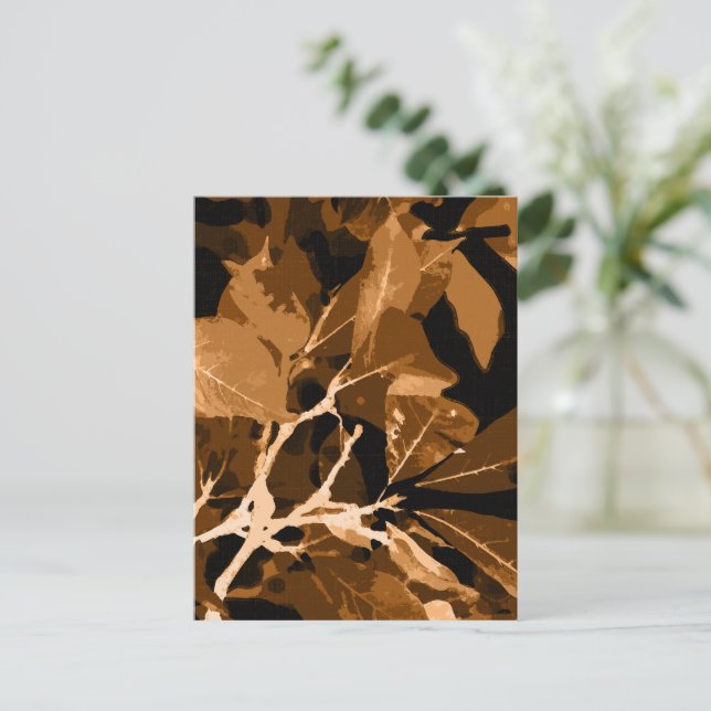 Postal Colores de otoño, hojas 6 (Anverso de pie)