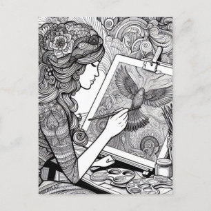 Postal Colores de páginas Ajuste de regalo para regalos d