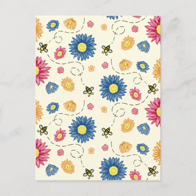 Postal Colores de primavera (Anverso)